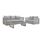 Modway Aura 3 Piece Outdoor Patio Wicker Rattan Set EEI-3598