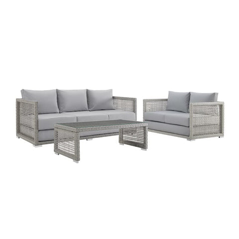 Modway Aura 3 Piece Outdoor Patio Wicker Rattan Set EEI-3598