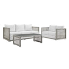 Modway Aura 3 Piece Outdoor Patio Wicker Rattan Set EEI-3598
