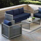 Modway Aura 3 Piece Outdoor Patio Wicker Rattan Set EEI-3599