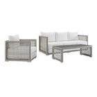 Modway Aura 3 Piece Outdoor Patio Wicker Rattan Set EEI-3599