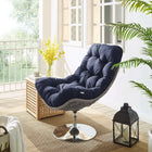 Modway Brighton Wicker Rattan Outdoor Patio Swivel Lounge Chair
