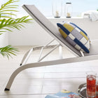Modway Savannah Mesh Chaise Outdoor Patio Aluminum Lounge Chair