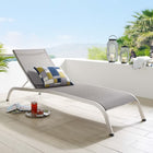Modway Savannah Mesh Chaise Outdoor Patio Aluminum Lounge Chair