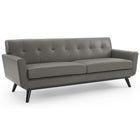 Modway Engage Top-Grain Leather Living Room Lounge Sofa  