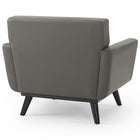 Modway Engage Top-Grain Leather Living Room Lounge Accent Armchair