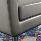 Modway Engage Top-Grain Leather Living Room Lounge Accent Armchair