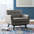 Modway Engage Top-Grain Leather Living Room Lounge Accent Armchair