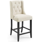 Modway Baronet Tufted Button Upholstered Fabric Counter Stool  