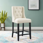 Modway Baronet Tufted Button Upholstered Fabric Counter Stool