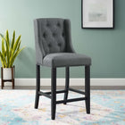 Modway Baronet Tufted Button Upholstered Fabric Counter Stool