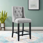 Modway Baronet Tufted Button Upholstered Fabric Counter Stool