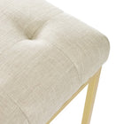 Modway Privy Gold Stainless Steel Upholstered Fabric Dining Accent Chair