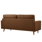 Modway Valour Tufted Vegan Leather Sofa