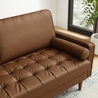 Modway Valour Tufted Vegan Leather Sofa