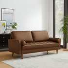 Modway Valour Tufted Vegan Leather Sofa