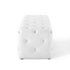 Modway Amour 48" Tufted Button Entryway Faux Leather Bench