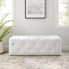 Modway Amour 48" Tufted Button Entryway Faux Leather Bench
