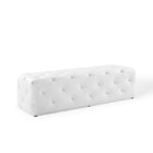 Modway Amour 60" Tufted Button Entryway Faux Leather Bench  