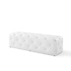 Modway Amour 60" Tufted Button Entryway Faux Leather Bench