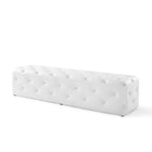 Modway Amour 72" Tufted Button Entryway Faux Leather Bench