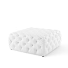 Modway Amour Tufted Button Large Square Faux Leather Ottoman