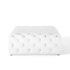 Modway Amour Tufted Button Large Square Faux Leather Ottoman
