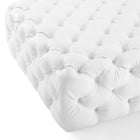 Modway Amour Tufted Button Large Square Faux Leather Ottoman