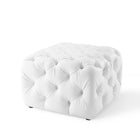 Modway Amour Tufted Button Square Faux Leather Ottoman