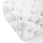 Modway Amour Tufted Button Square Faux Leather Ottoman