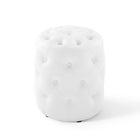 Modway Amour Tufted Button Round Faux Leather Ottoman