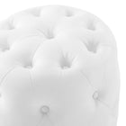 Modway Amour Tufted Button Round Faux Leather Ottoman