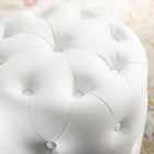 Modway Amour Tufted Button Round Faux Leather Ottoman
