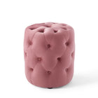 Modway Amour Tufted Button Round Performance Velvet Ottoman  