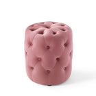 Modway Amour Tufted Button Round Performance Velvet Ottoman