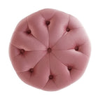 Modway Amour Tufted Button Round Performance Velvet Ottoman