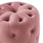 Modway Amour Tufted Button Round Performance Velvet Ottoman