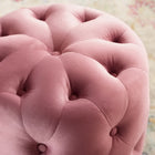 Modway Amour Tufted Button Round Performance Velvet Ottoman