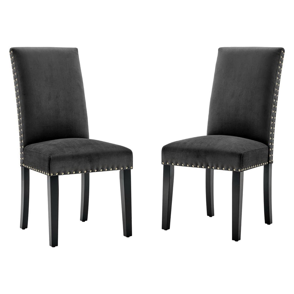 Modway Parcel Performance Velvet Dining Side Chairs Set of 2  