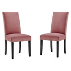 Modway Parcel Performance Velvet Dining Side Chairs Set of 2  