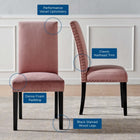 Modway Parcel Performance Velvet Dining Side Chairs Set of 2