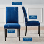 Modway Parcel Performance Velvet Dining Side Chairs Set of 2