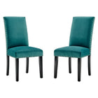 Modway Parcel Performance Velvet Dining Side Chairs Set of 2  