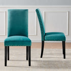 Modway Parcel Performance Velvet Dining Side Chairs Set of 2