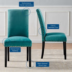 Modway Parcel Performance Velvet Dining Side Chairs Set of 2