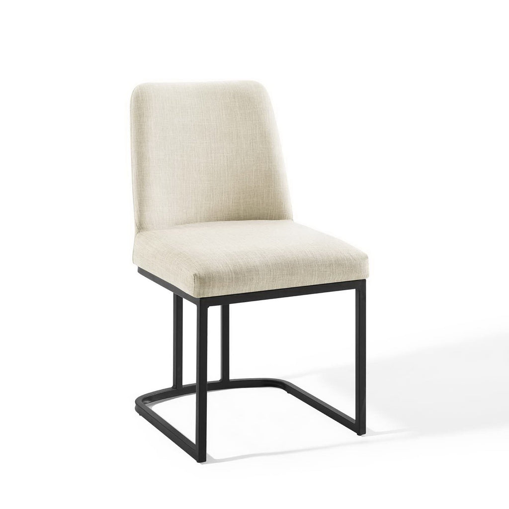 Modway Amplify Sled Base Upholstered Fabric Dining Side Chair  