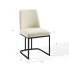 Modway Amplify Sled Base Upholstered Fabric Dining Side Chair