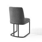 Modway Amplify Sled Base Upholstered Fabric Dining Side Chair
