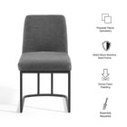 Modway Amplify Sled Base Upholstered Fabric Dining Side Chair