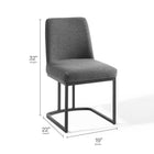 Modway Amplify Sled Base Upholstered Fabric Dining Side Chair